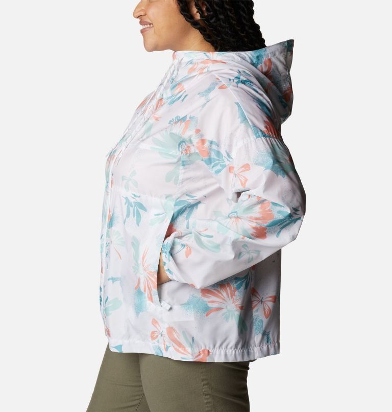 Columbia Flash Challenger Novelty Windbreaker Jakke Dame Blomster | Plus Size 71504U